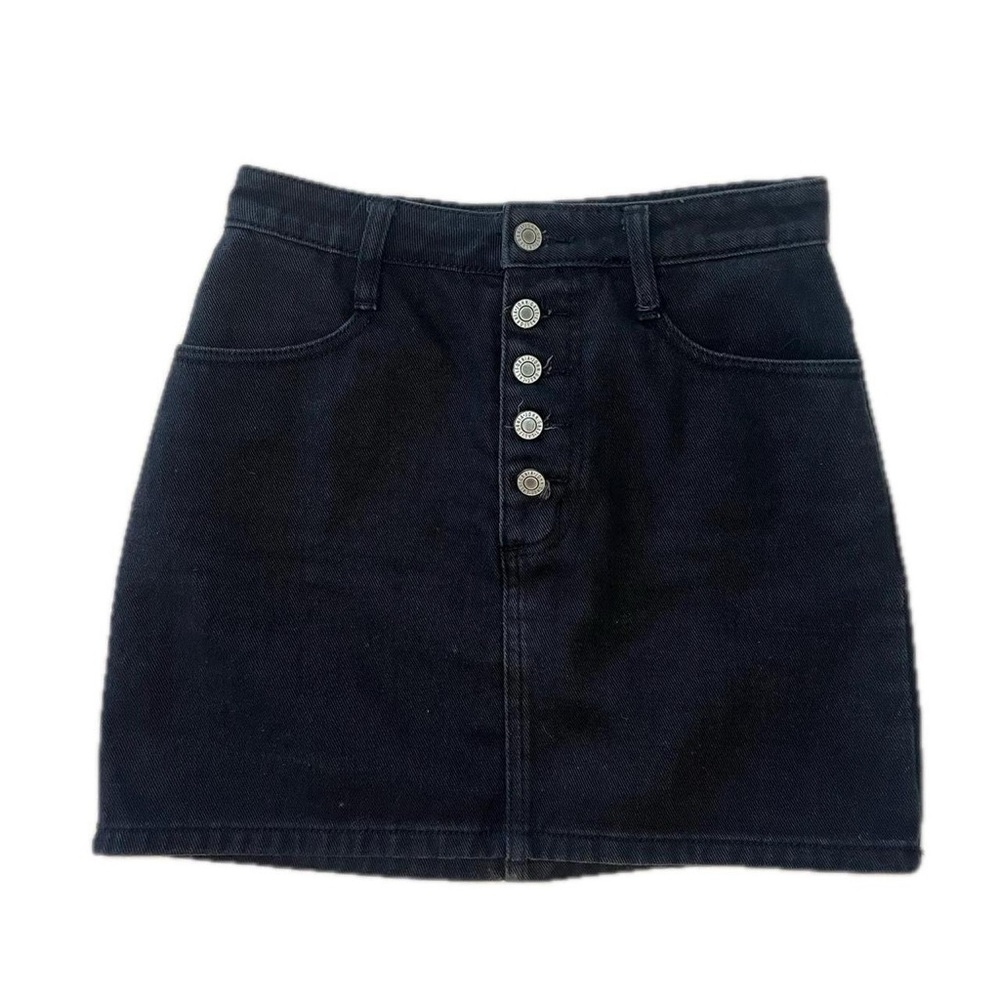 black wash, high waist, denim John Galt mini skirt